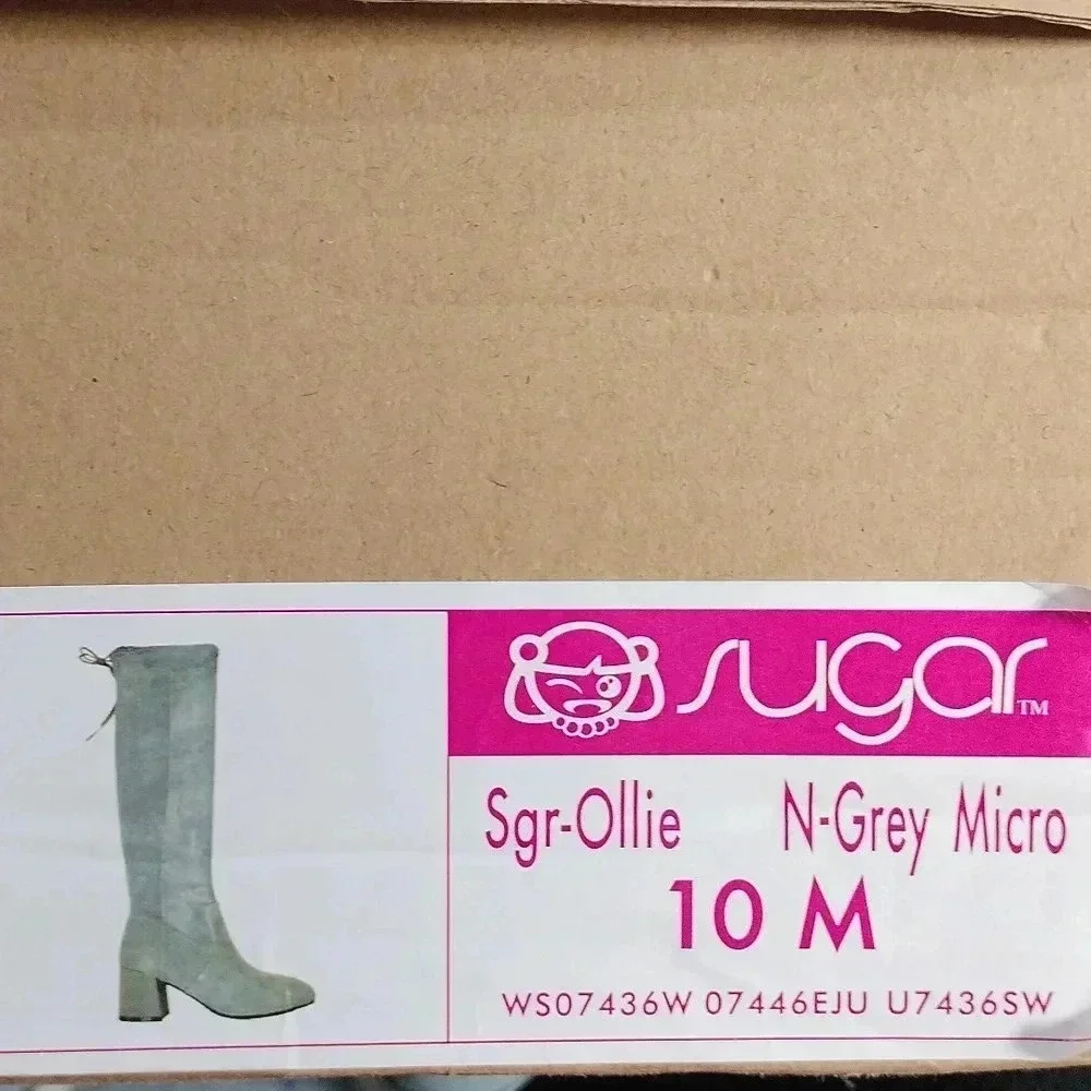 Sugar Women's Knee High Boots Size 10 M Grey